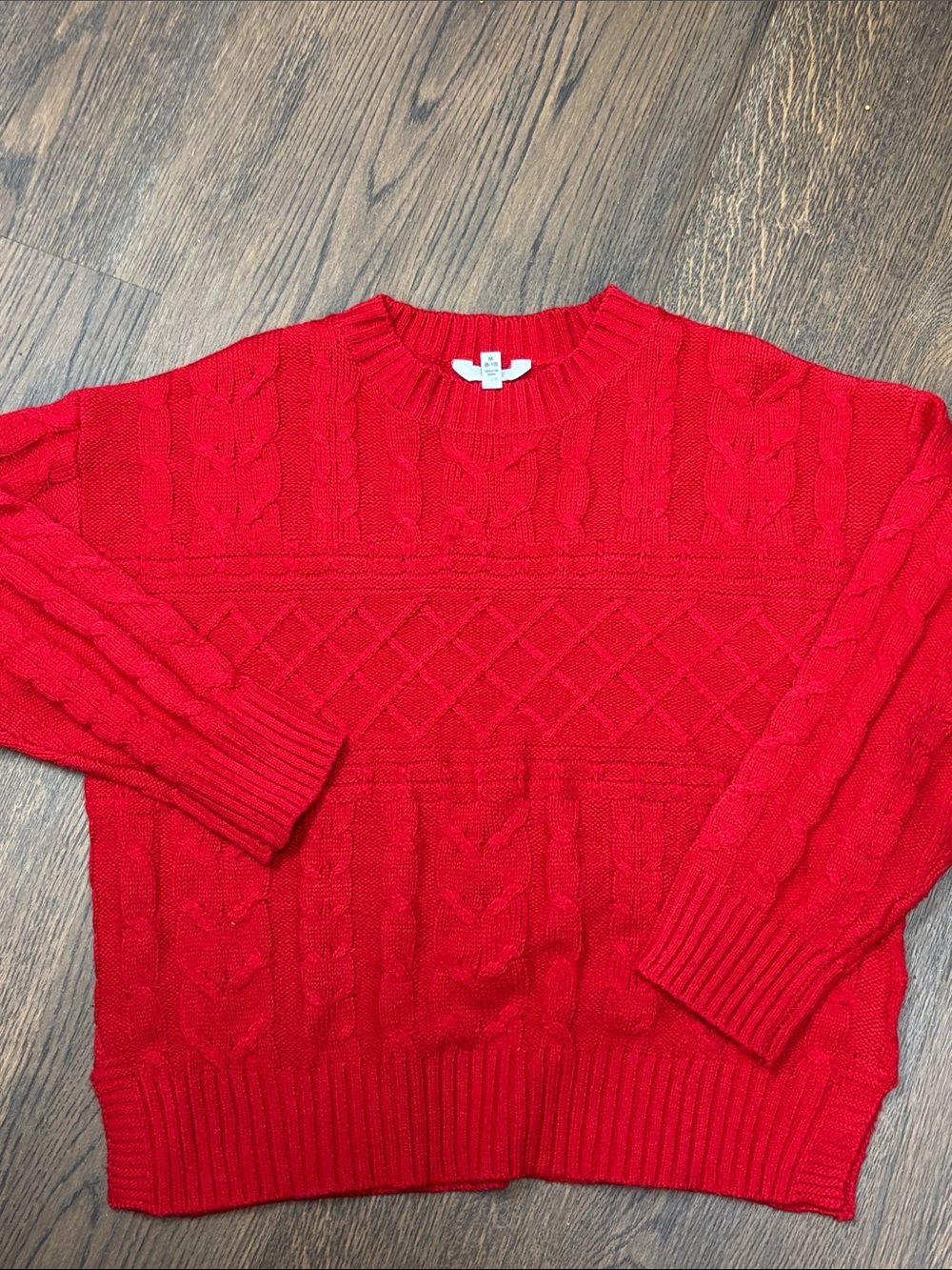 Time and True crewneck cable knit Sweather